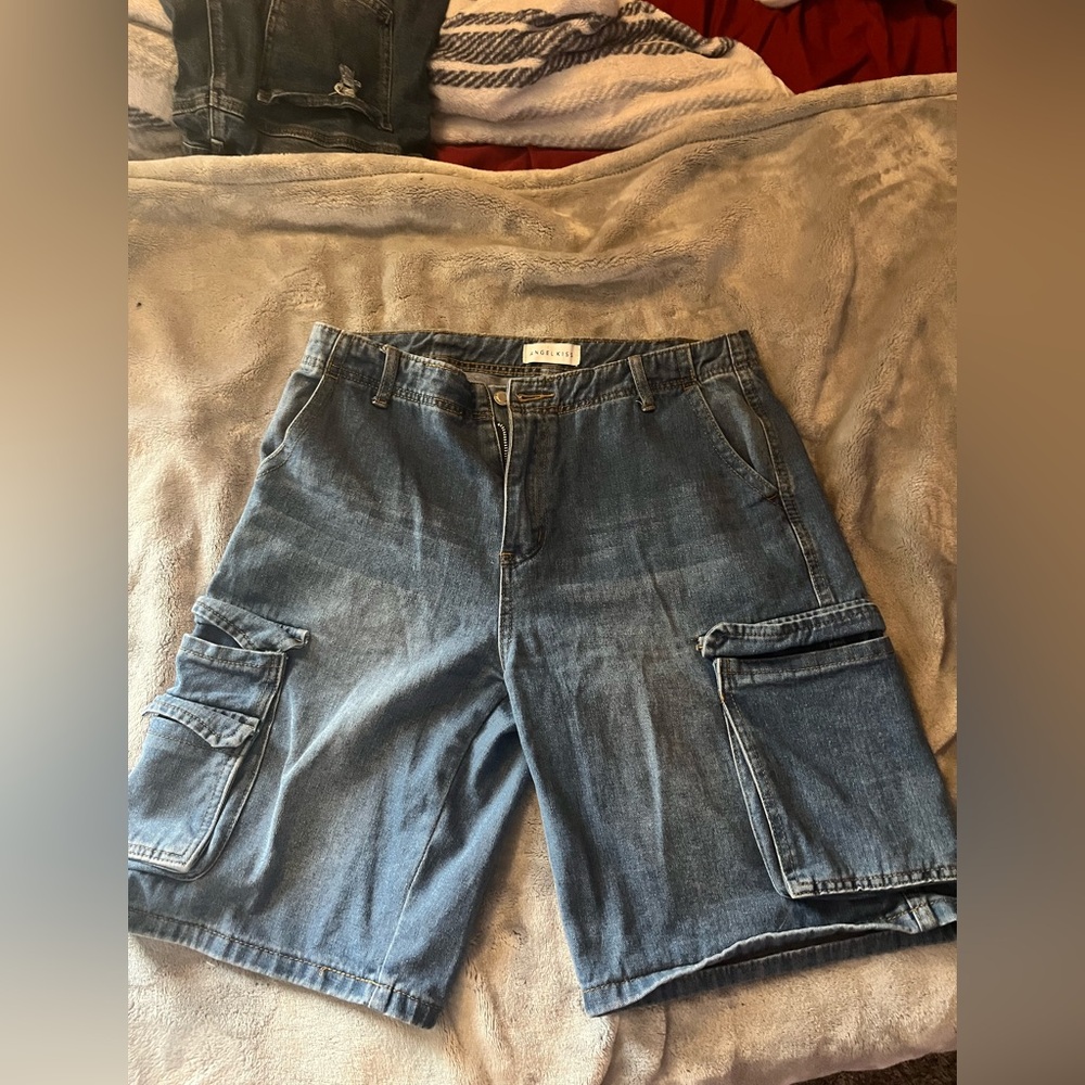 Angel Kiss Blue Cargo Shorts